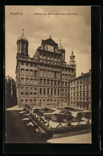 AK Augsburg, Ostfront des Rathauses (Elias Holl-Platz)