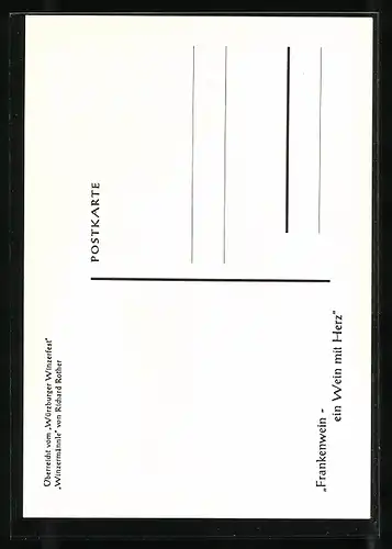 AK Würzburg, Winzerfest 1979, an der Friedensbrücke, Winzermännle