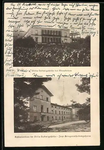 AK Edenkoben, Erholungsheim Villa Ludwigshöhe, Kavalierbau der Villa Ludwigshöhe