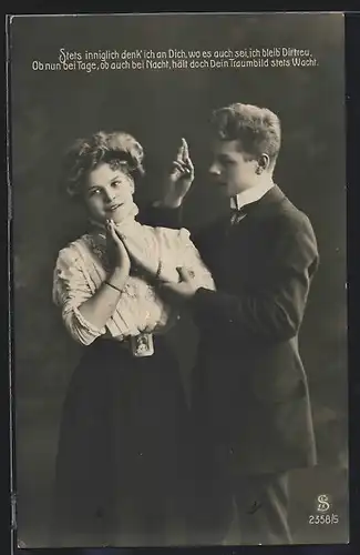 Foto-AK L.J. & F.F. Nr. 2358 /5: Liebespaar in eleganter Kleidung