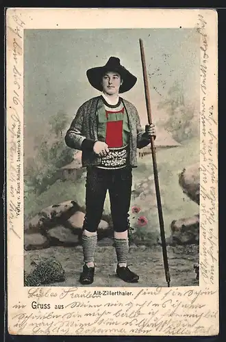 AK Alt-Zillertal, Tiroler in Tracht