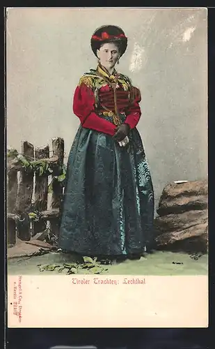 AK Lechthalerin in Festtagstracht