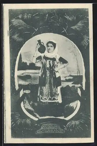 AK Costumes Grecs, griechische Frau in Tracht