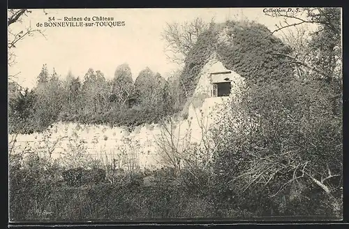 AK Bonneville-sur-Touques, Ruines du Chateau
