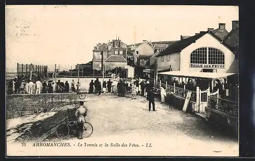 AK Arromanches, Le Tennis et la Salle des Fetes