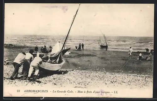 AK Arromanches, La Grande Cale