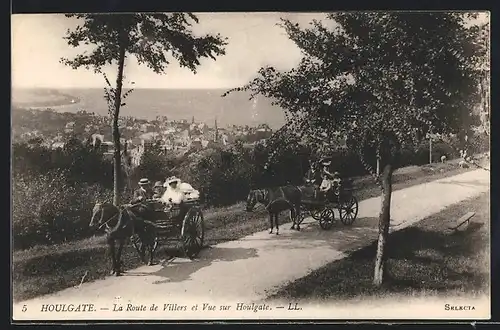 AK Houlgate, La Route de Villers sur Houlgate