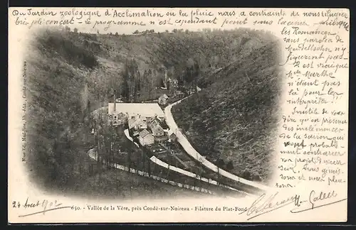 AK Condé-sur-Noireau, Vallée de la Vère, Filature du Plat-Fond