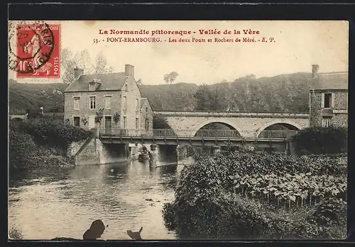 AK Pont-Erambourg, Les deux Ponts et Rochers de Mere