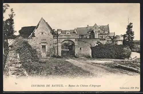 AK Argouges, Ruines du Chateau