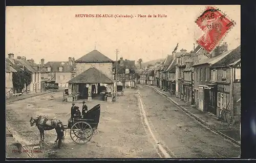 AK Beuvron-en-Auge, Place de la Halle