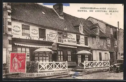 AK Crèvecoeur-en-Auge, Hotel du Cheval Blanc