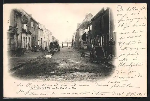 AK Sallenelles, La Rue de la Mer