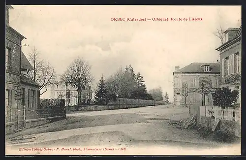 AK Orbec, Orbiquet, Route de Lisieux