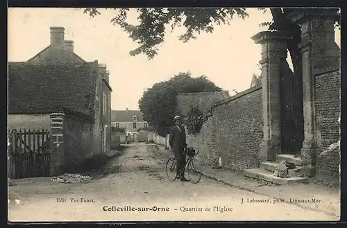 AK Colleville-sur-Orne, Quartier de l`Eglise