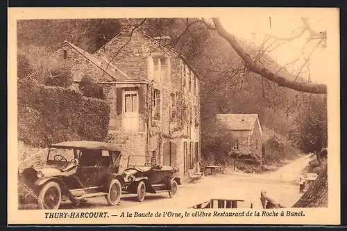 AK Thury-Harcourt, A la Boucle de l`Orne. le celebre Restaurant de la Roche à Bunel