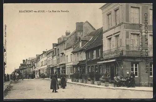 AK Beaumont-en-Auge, La Rue du Paradis