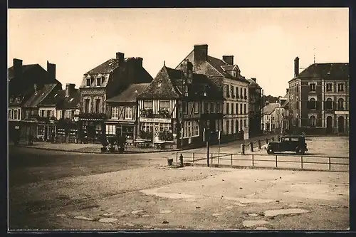 AK Beaumont-en-Auge, Vue sur le Bourg