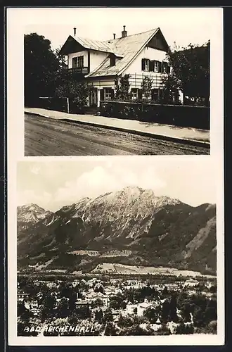 AK Bad Reichenhall, Totalansicht mit Bergen