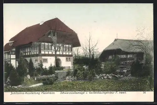 AK Mannheim, Internat. Kunst & Grosse Gartenbau-Ausstellung 1907, Schwarzwaldanlage