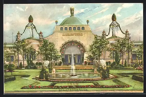 AK Nürnberg, Bayr. Jubiläums-Landes-Ausstellung 1906, Staatsgebäude