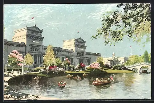 Künstler-AK London, British Empire Exhibition 1924, Canadian Pavillon, Ausstellung