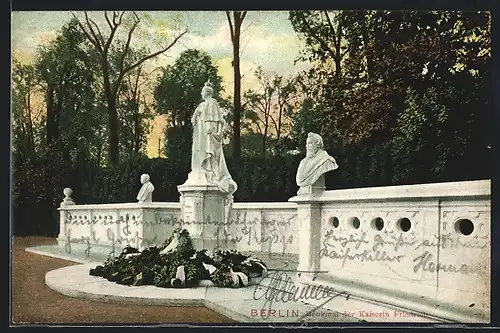 AK Berlin-Tiergarten, Denkmal Kaiserin Friedrich