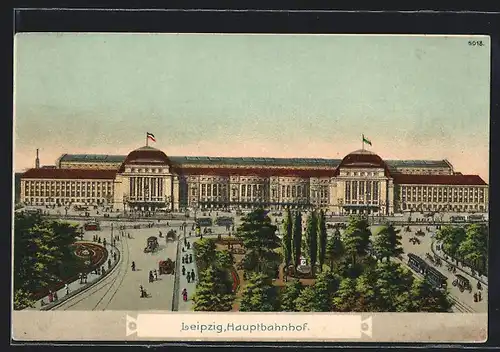 AK Leipzig, Verkehr vor dem Hauptbahnhof