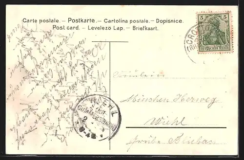 AK Crottorf, Ortsansicht bei Dämmerung