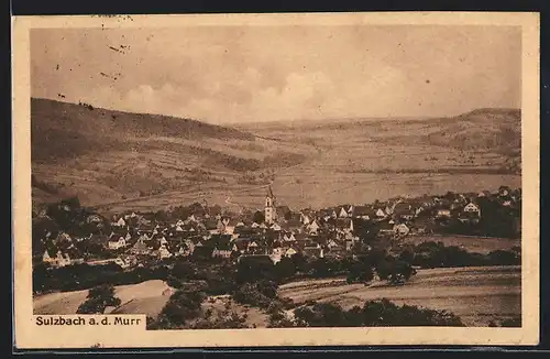 AK Sulzbach a. d. Murr, Ortsansicht aus der Vogelschau