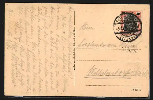 AK Sulzbach a. d. Murr, Ortsansicht aus der Vogelschau