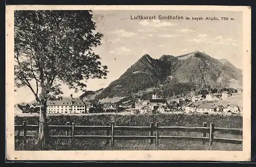 AK Sonthofen /Bayr. Allgäu, Panorama des Luftkurortes
