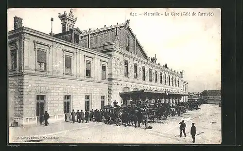 AK Marseille, La Gare, Côté de l`arrivée