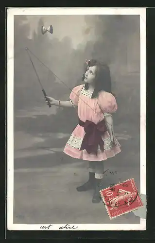 AK Hübsches Mädchen spielt Diabolo