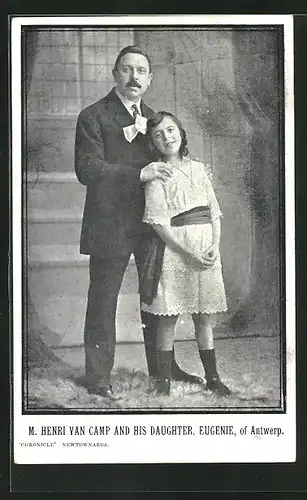 AK M. Henri van Camp and his Daughter, Eugenie