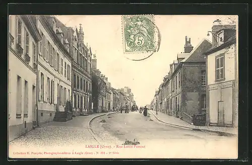AK Laigle, Rue Louis Pasteur, Strassenpartie