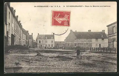 AK Le Merlèrault, Place du Marchè aux bestiaux