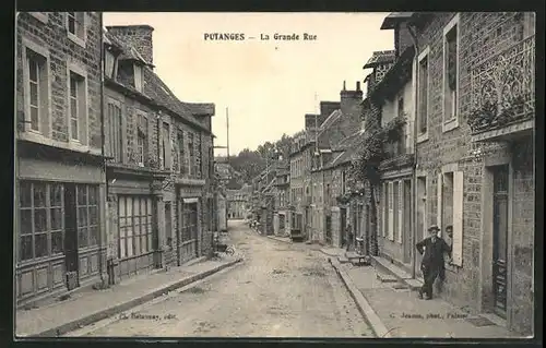 AK Putanges, La Grande Rue, Strassenpartie