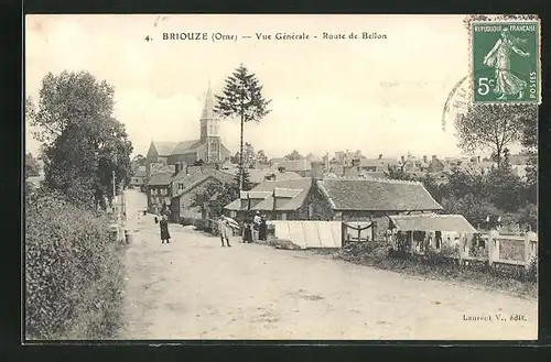 AK Briouze, Vue Gènèrale - Route de Bellon