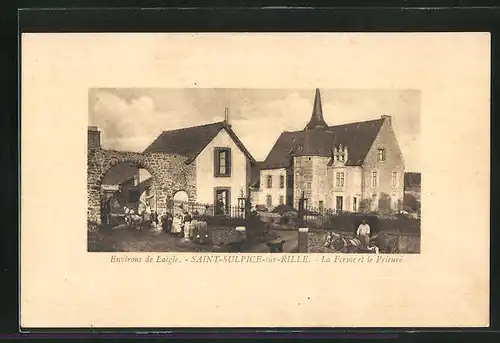 AK Saint-Sulpice-sur-Rille, La Ferme et le Prieurè