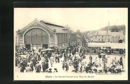 AK Flers, Le Marche Couvert et la Place du Marche