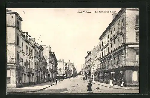AK Alencon, la Rue Saint-Blaise
