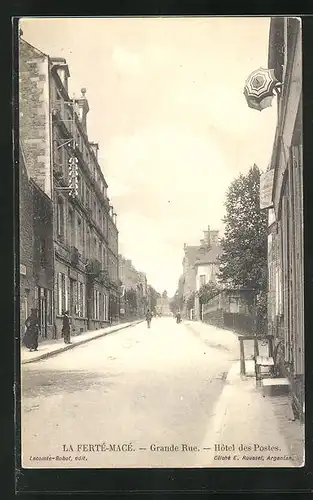 AK La Ferté-Macé, Grande Rue, Hotel des Postes