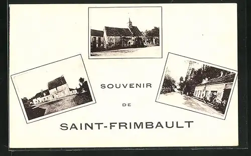 AK Saint Frimbault, L`église, rue principale