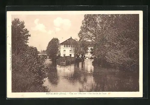 AK Rémalard, Vue sur l`Huisne, Les bords de l`eau