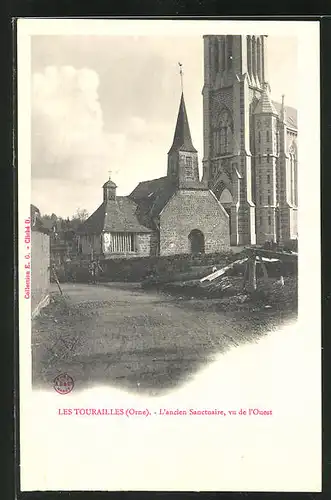 AK Les Tourailles, L`ancien Sanctuaire vue de l`Ouest