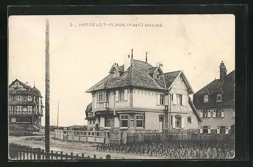 AK Hardelot-Plage, Blick auf Villen