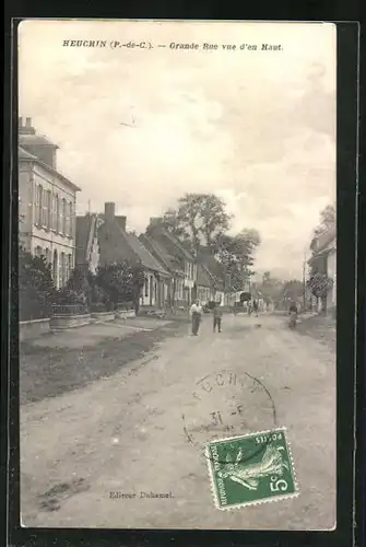 AK Heuchin, Grande Rue vue d`en Haut