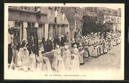 AK Le Portel, Une Procession