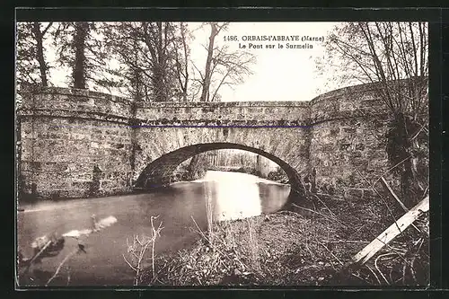 AK Orbais-l'Abbaye, le Pont sur le Surmelin